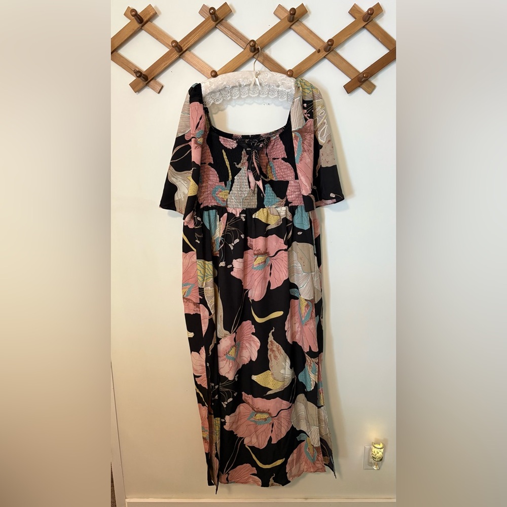 Amazon Pink Ruffled Tiered Maxi Dress for Wedding Guest